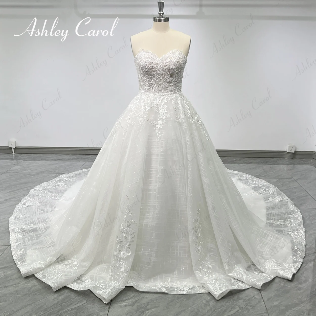 Ashley Carol A-Line Wedding Dress 2024 Sweetheart Romantic100% Real Photos Lace Up Beach Princess Bridal Gown Vestido De Novia 1