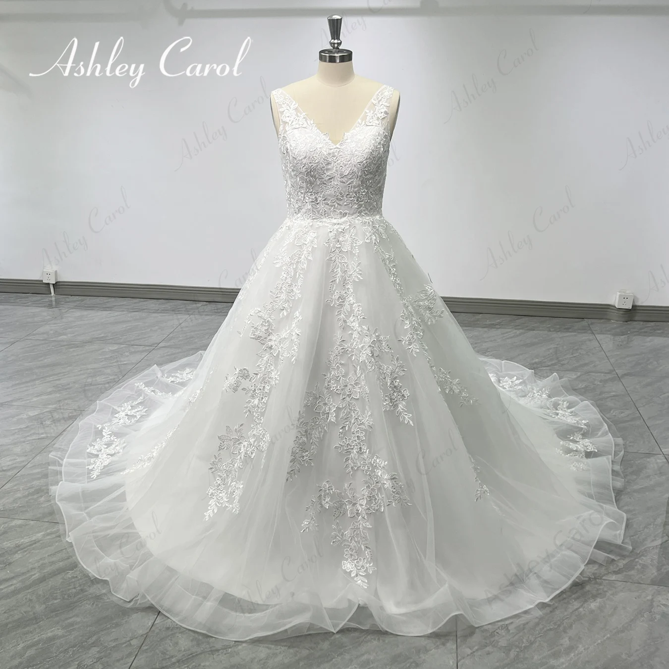 Ashley Carol Princess Wedding Dress 2024 Sexy 100% Real Photos Bridal Dresses  Fashion Backless A-Line Vestidos De Novia 1