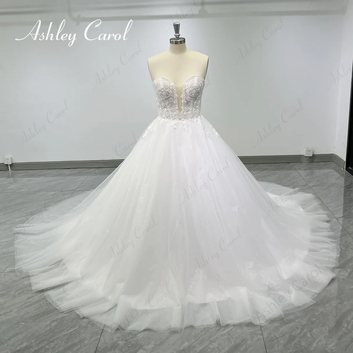 Ashley Carol A-Line Wedding Dresses For Woman 2024 Strapless Appliques Court 100% Real Photos Wedding Gown Vestidos De Novia 1